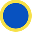 Electric Blue With Chartreuse Rim