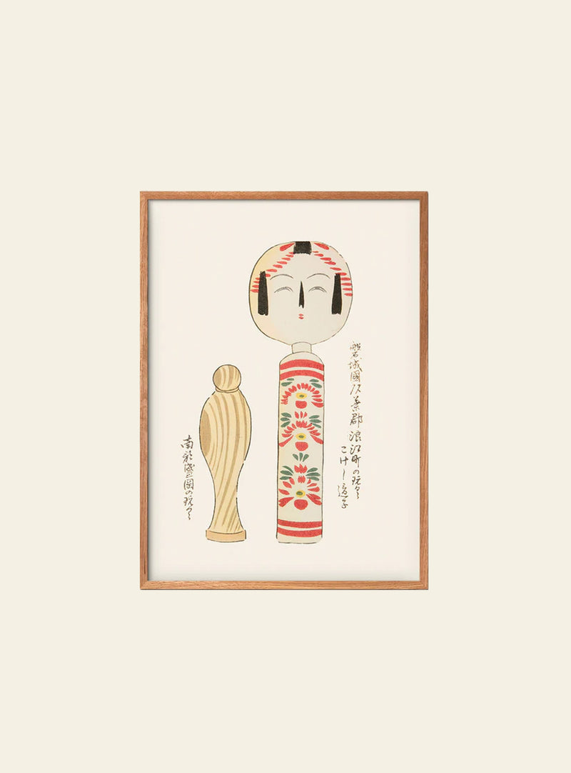 Empty Wall Kokeshi Doll - Japanese Folk Toy Poster (30x40)