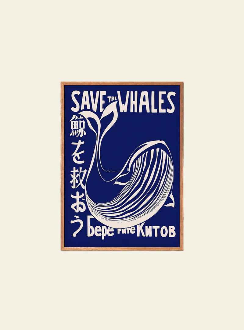 Empty Wall Save The Whales Poster (30x40)