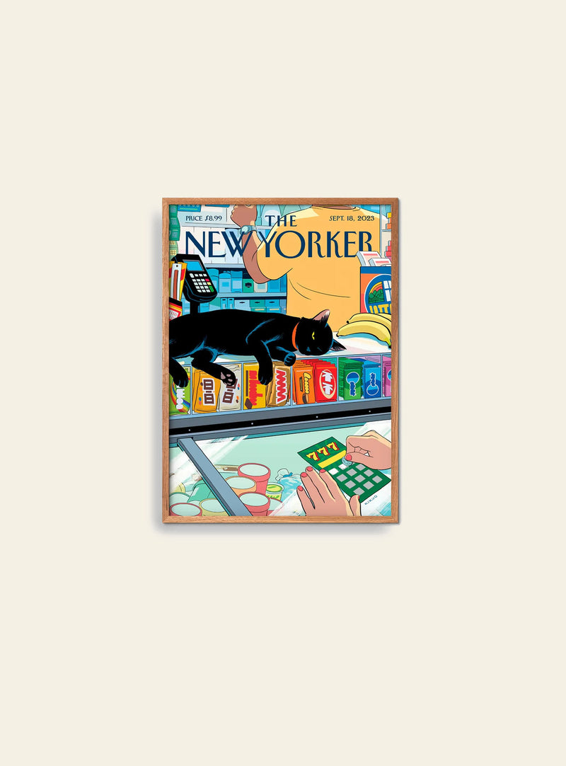 Empty Wall The New Yorker - Bodega Cat Poster (A3)
