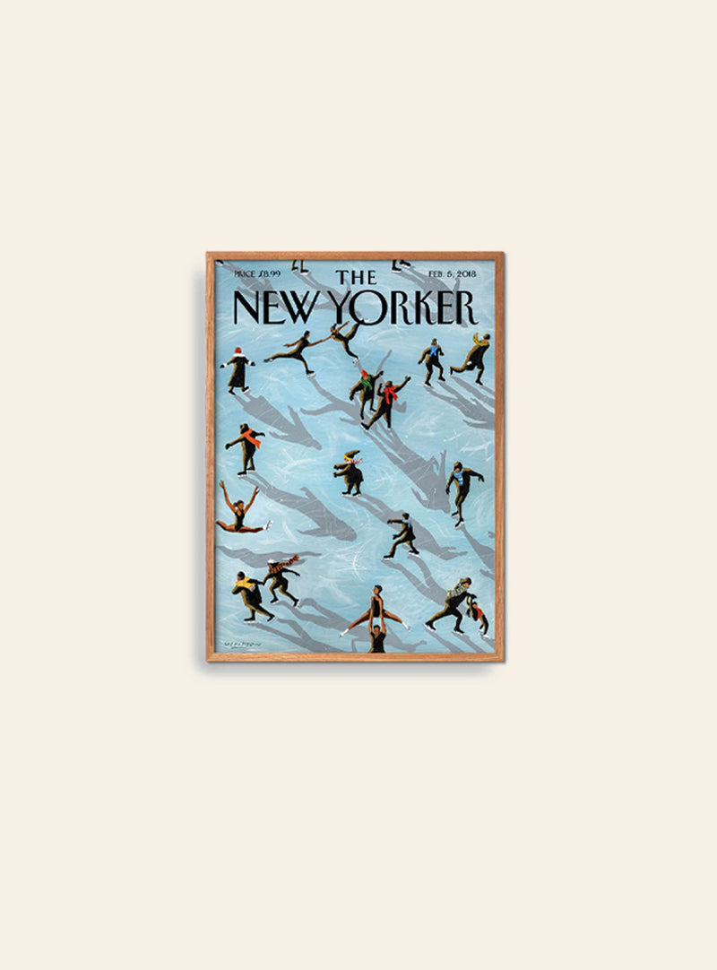 Empty Wall The New Yorker - Figured Skaters Poster (A3)