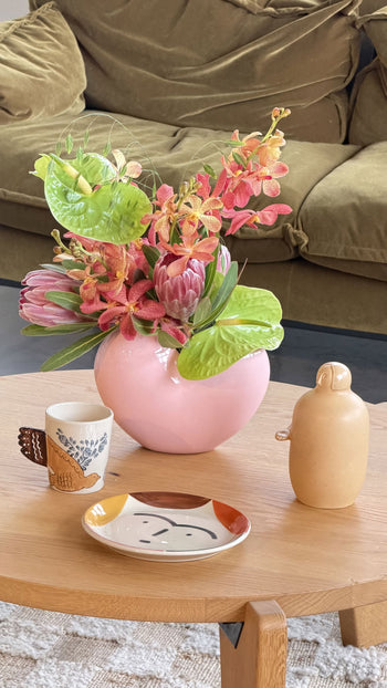 Fibre Flowers x Stacked Store Love Letter Vase Arrangement (Delivery on Saturday 9 May)