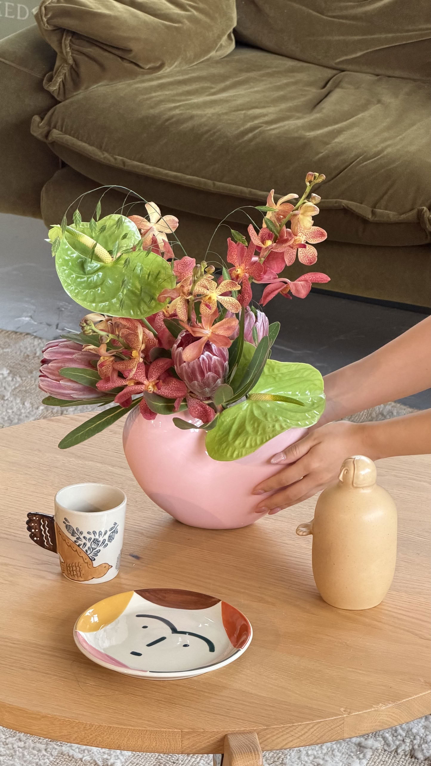 Fibre Flowers x Stacked Store Love Letter Vase Arrangement (Delivery on Sunday 10 May)