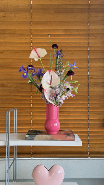 Fibre Flowers x Stacked Store Pretty in Pink Vase Arrangement (Delivery on Sunday 10 May)