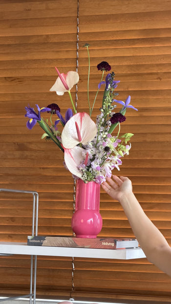 Fibre Flowers x Stacked Store Pretty in Pink Vase Arrangement (Delivery on Sunday 10 May)