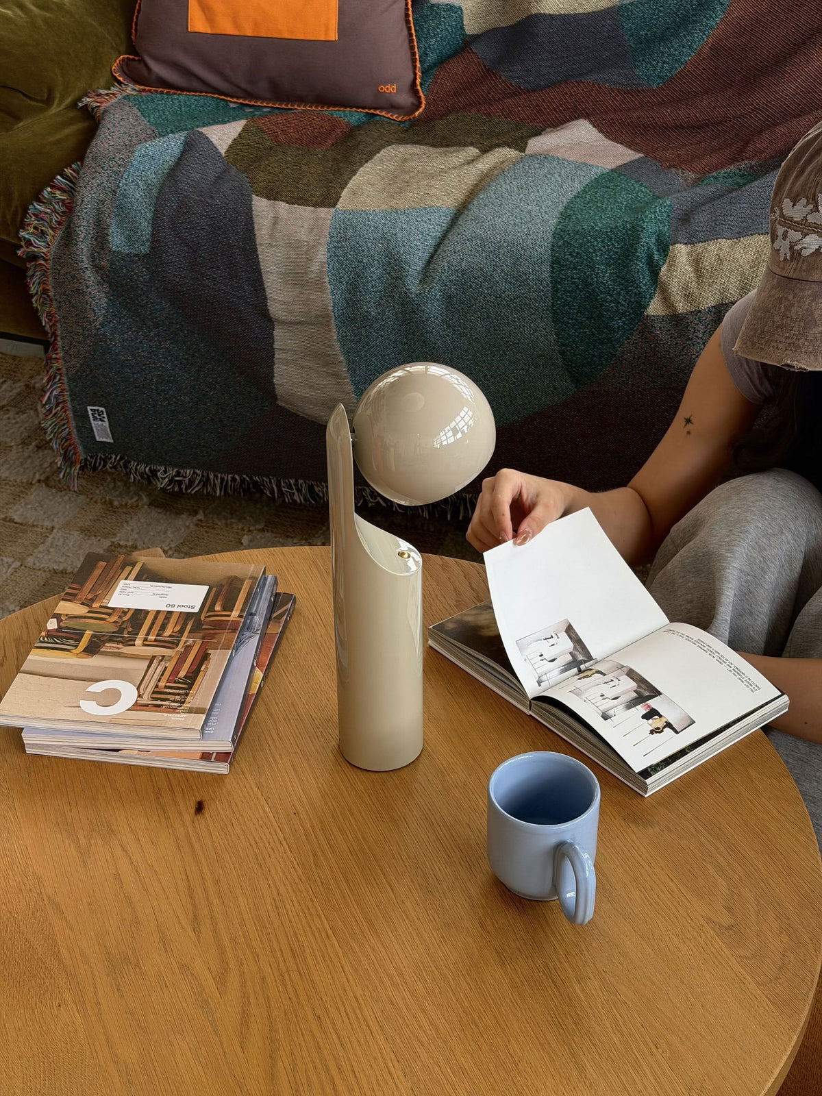 Fine Lumens MONO Portable Reading Lamp Beige