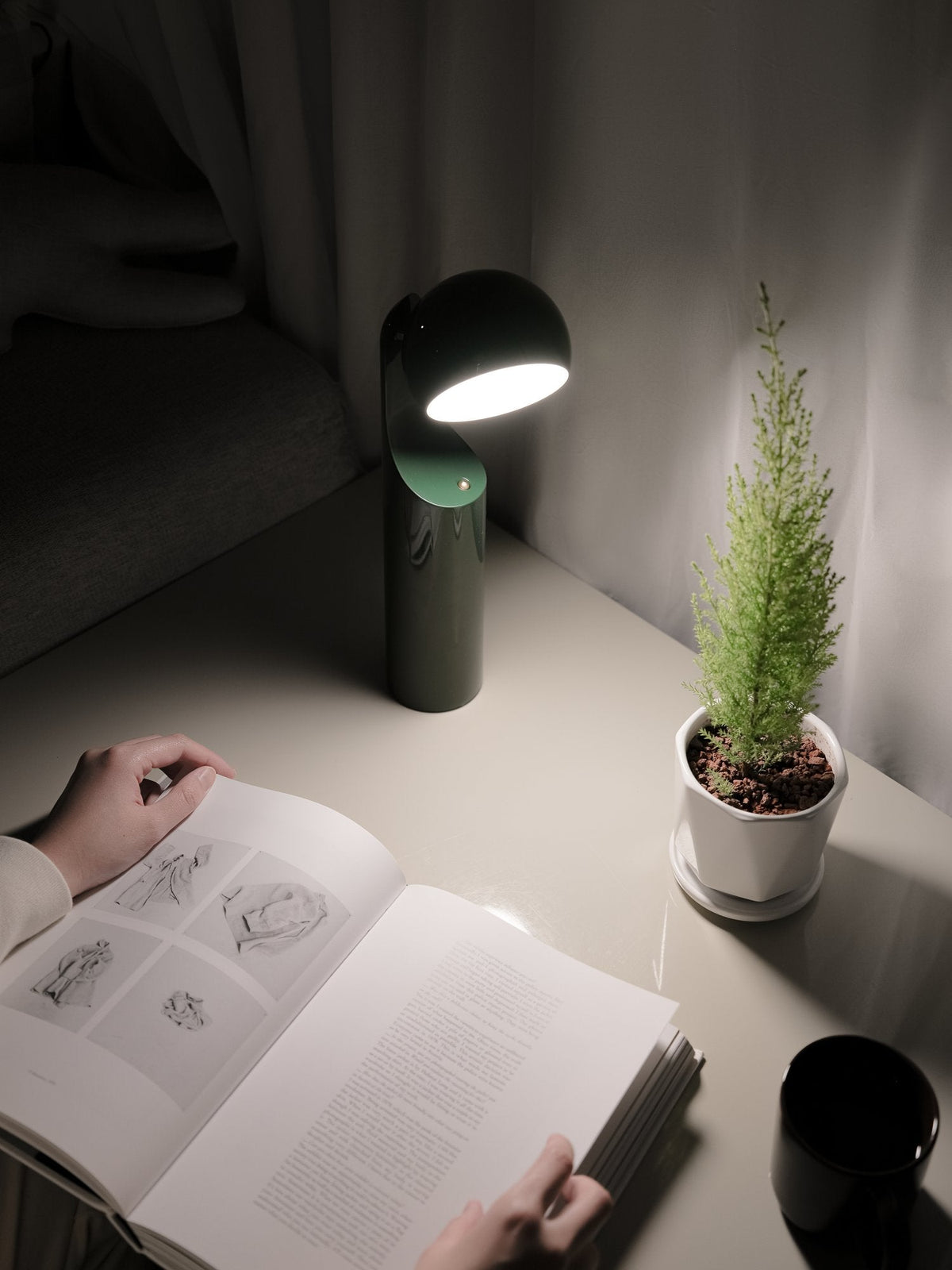 Fine Lumens MONO Portable Reading Lamp Forest Green
