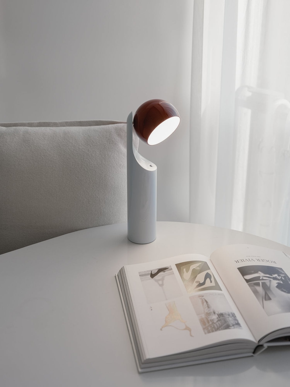 Fine Lumens MONO Portable Reading Lamp Rust/Sky