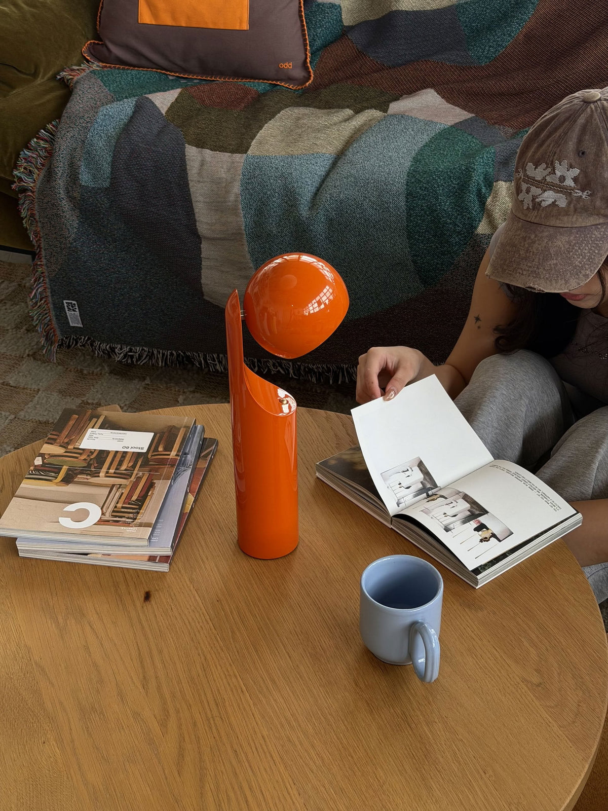 Fine Lumens MONO Portable Reading Lamp Tangerine
