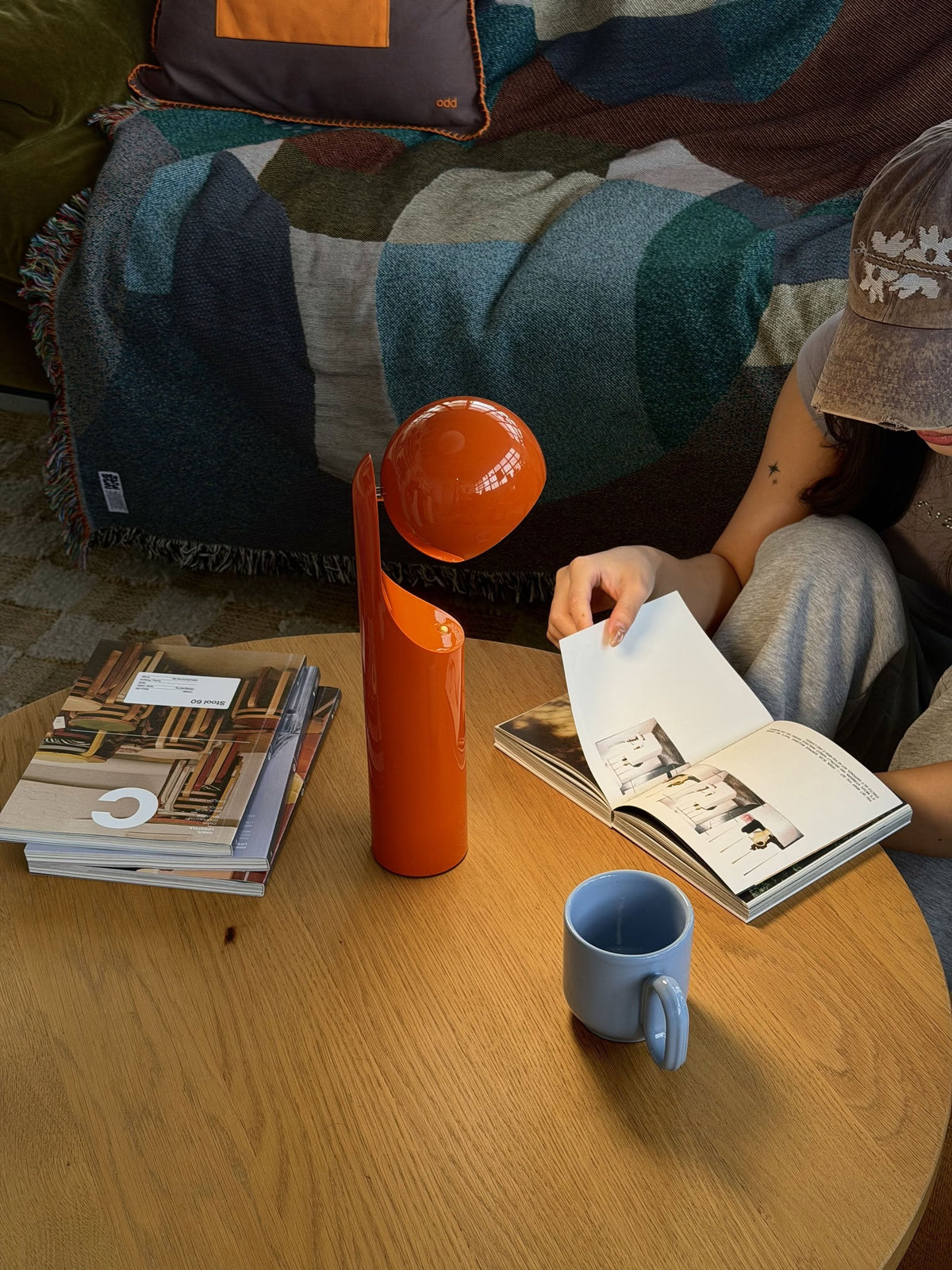 Fine Lumens MONO Portable Reading Lamp Tangerine