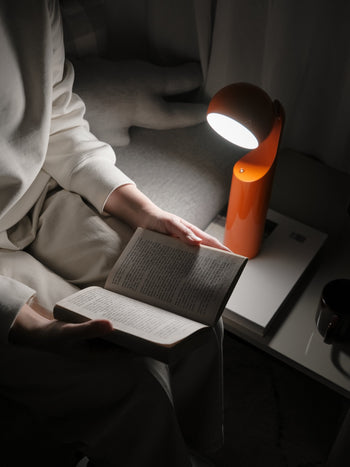 Fine Lumens MONO Portable Reading Lamp Tangerine
