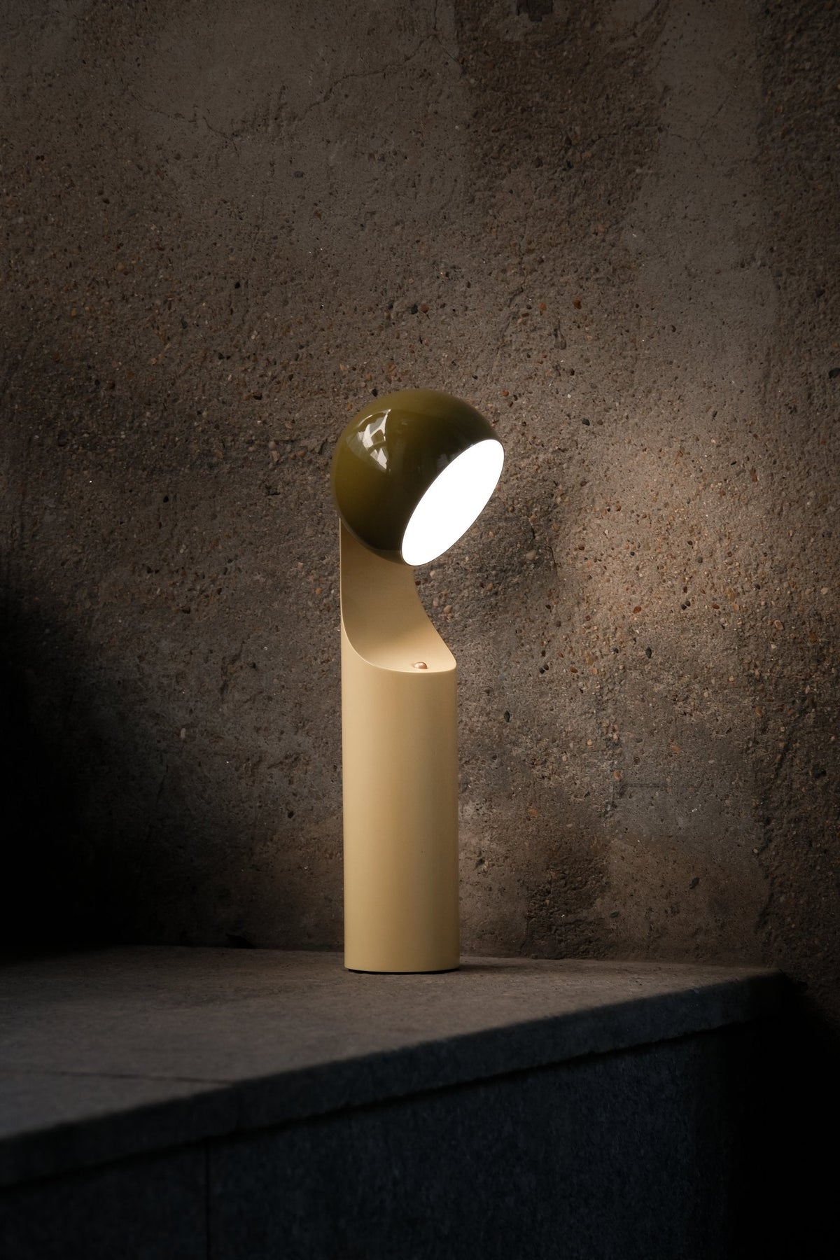 Fine Lumens MONO Portable Reading Lamp Verde Olive/Natural Yellow
