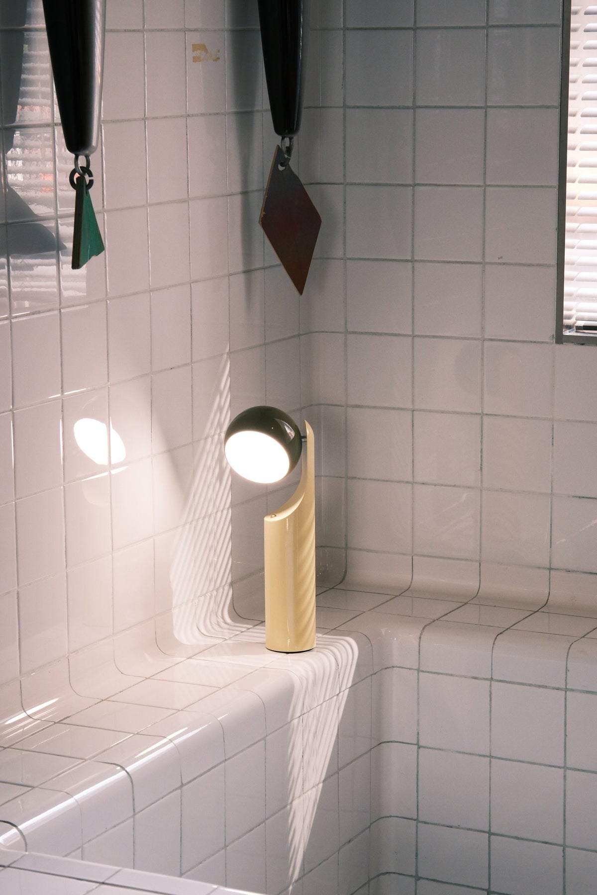 Fine Lumens MONO Portable Reading Lamp Verde Olive/Natural Yellow