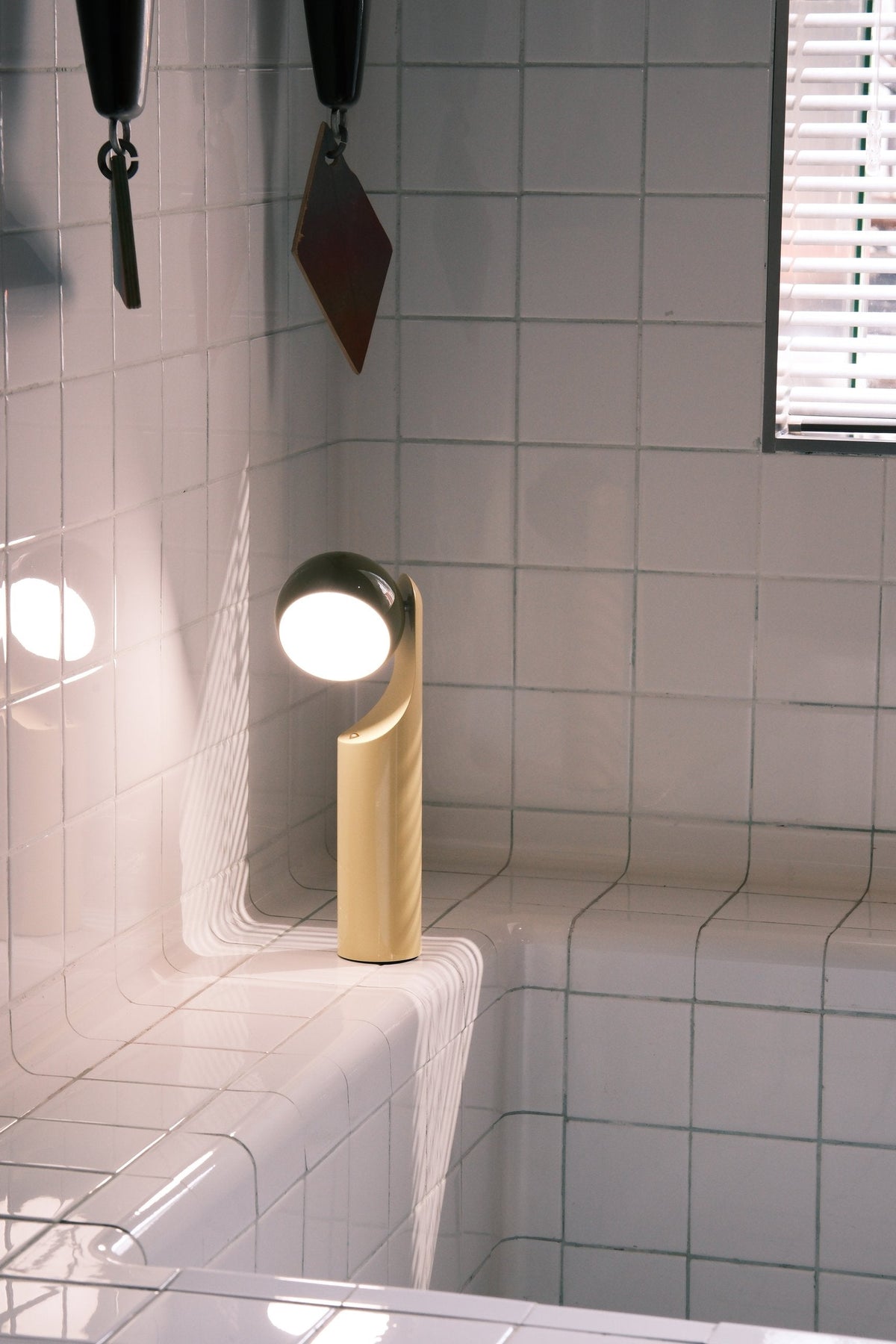 Fine Lumens MONO Portable Reading Lamp Verde Olive/Natural Yellow