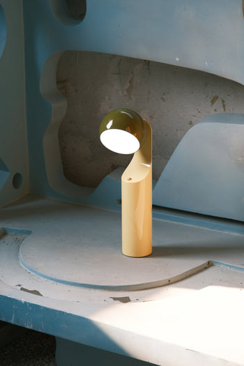 Fine Lumens MONO Portable Reading Lamp Verde Olive/Natural Yellow