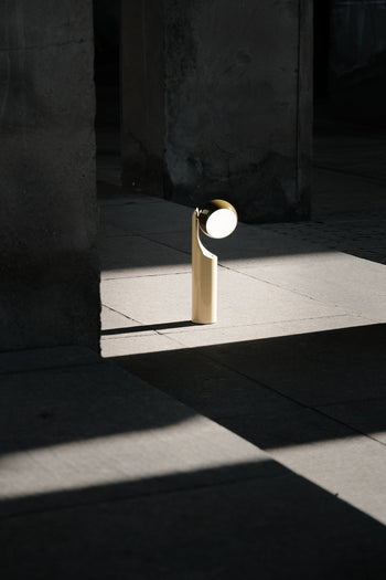 Fine Lumens MONO Portable Reading Lamp Verde Olive/Natural Yellow