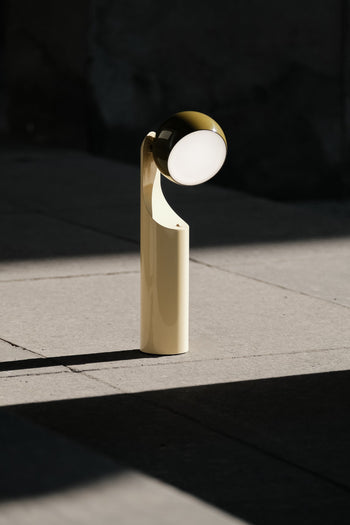 Fine Lumens MONO Portable Reading Lamp Verde Olive/Natural Yellow