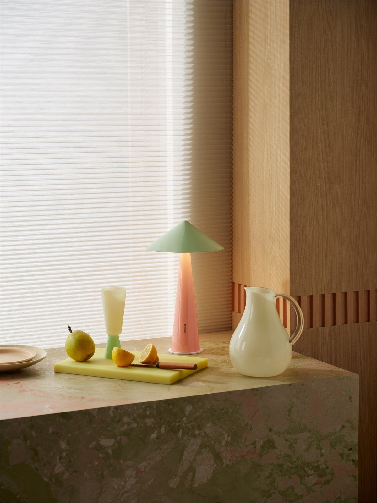 Fine Lumens Tipsy Portable Lamp Matcha/Guava