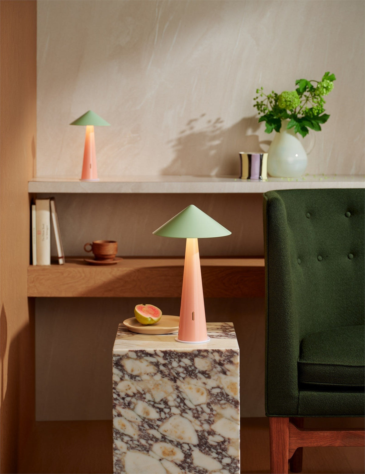 Fine Lumens Tipsy Portable Lamp Matcha/Guava