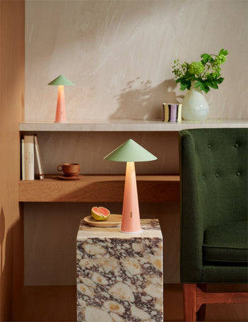 Fine Lumens Tipsy Portable Lamp Matcha/Guava