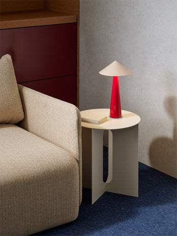 Fine Lumens Tipsy Portable Lamp Powder Pink/Dark Red