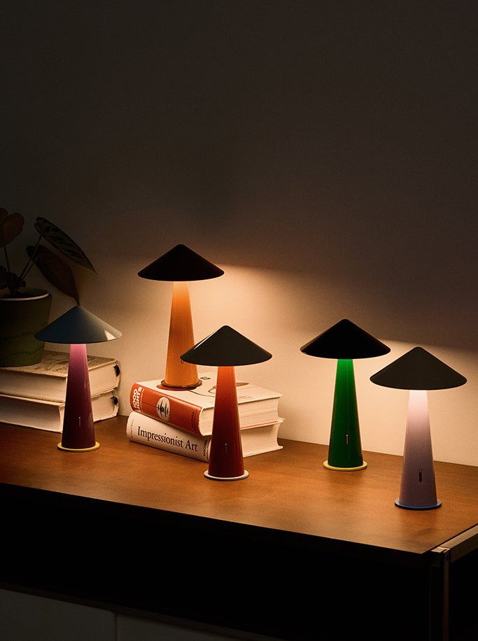 Fine Lumens Tipsy Portable Lamp Powder Pink/Soft Purple