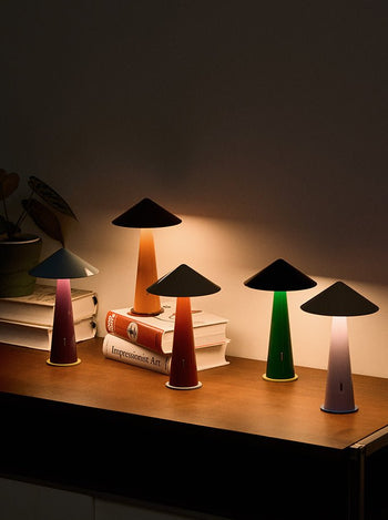 Fine Lumens Tipsy Portable Lamp Powder Pink/Soft Purple