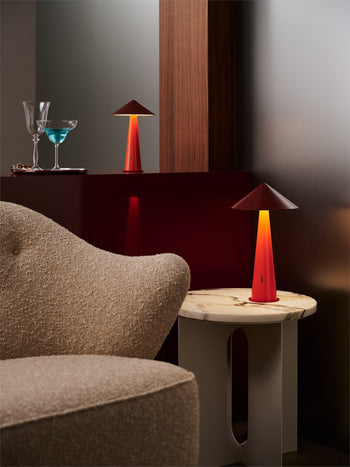 Fine Lumens Tipsy Portable Lamp Rustic Red/Orange