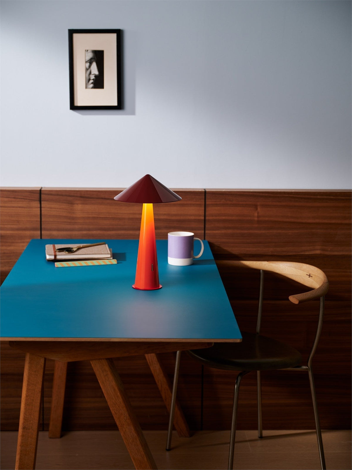 Fine Lumens Tipsy Portable Lamp Rustic Red/Orange