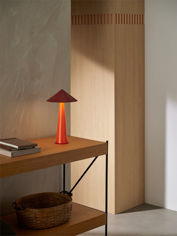 Fine Lumens Tipsy Portable Lamp Rustic Red/Orange