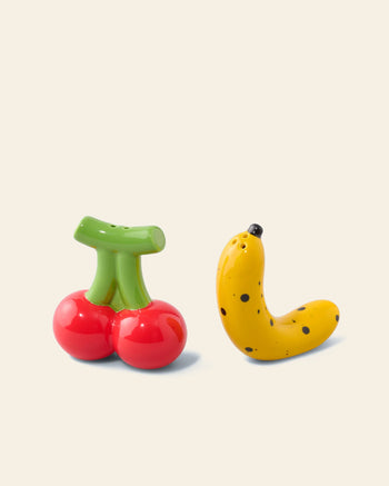Fluid Market Banana Cherry Salt and Pepper Set