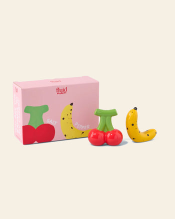 Fluid Market Banana Cherry Salt and Pepper Set