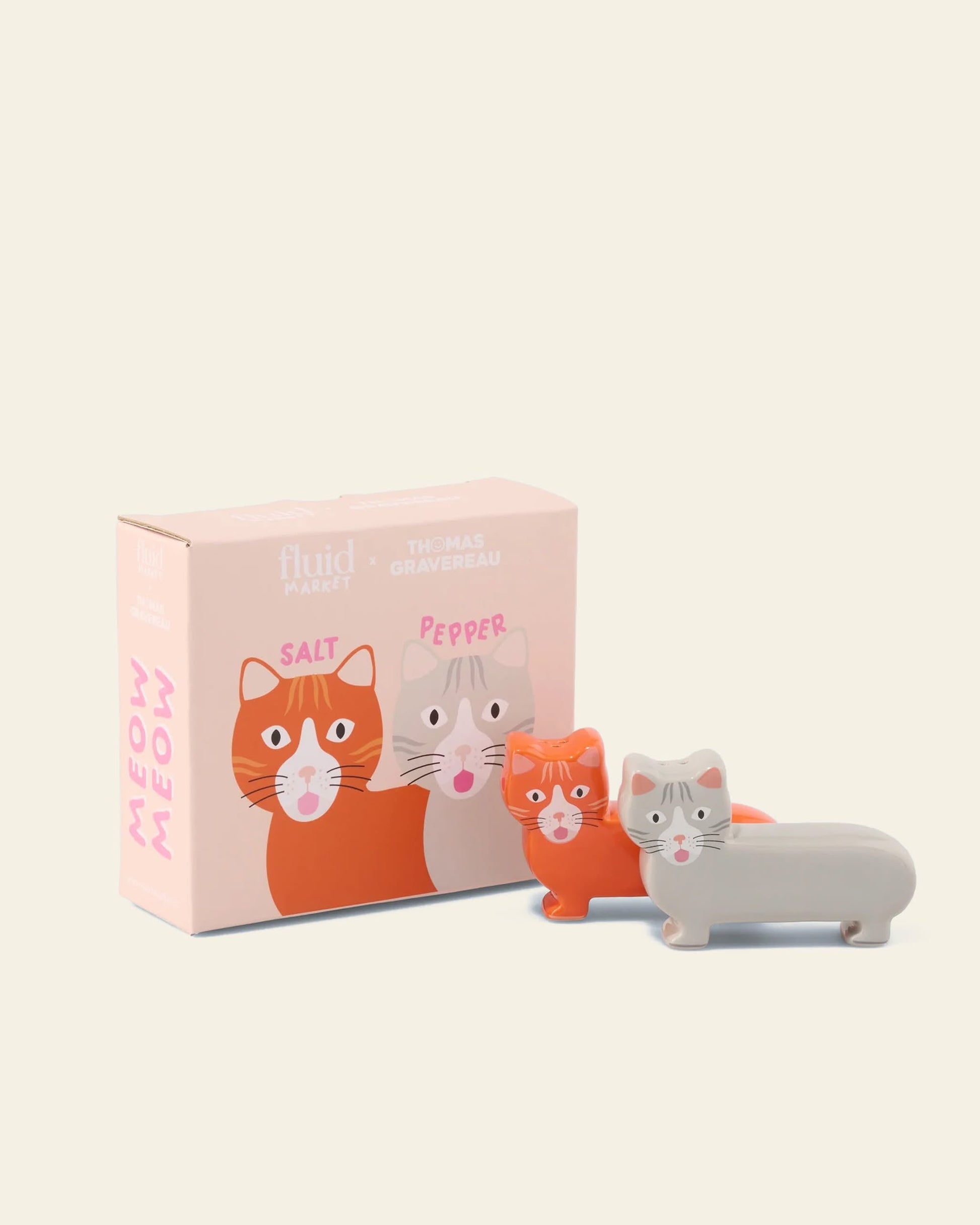 Fluid Market Cat Salt and Pepper Set