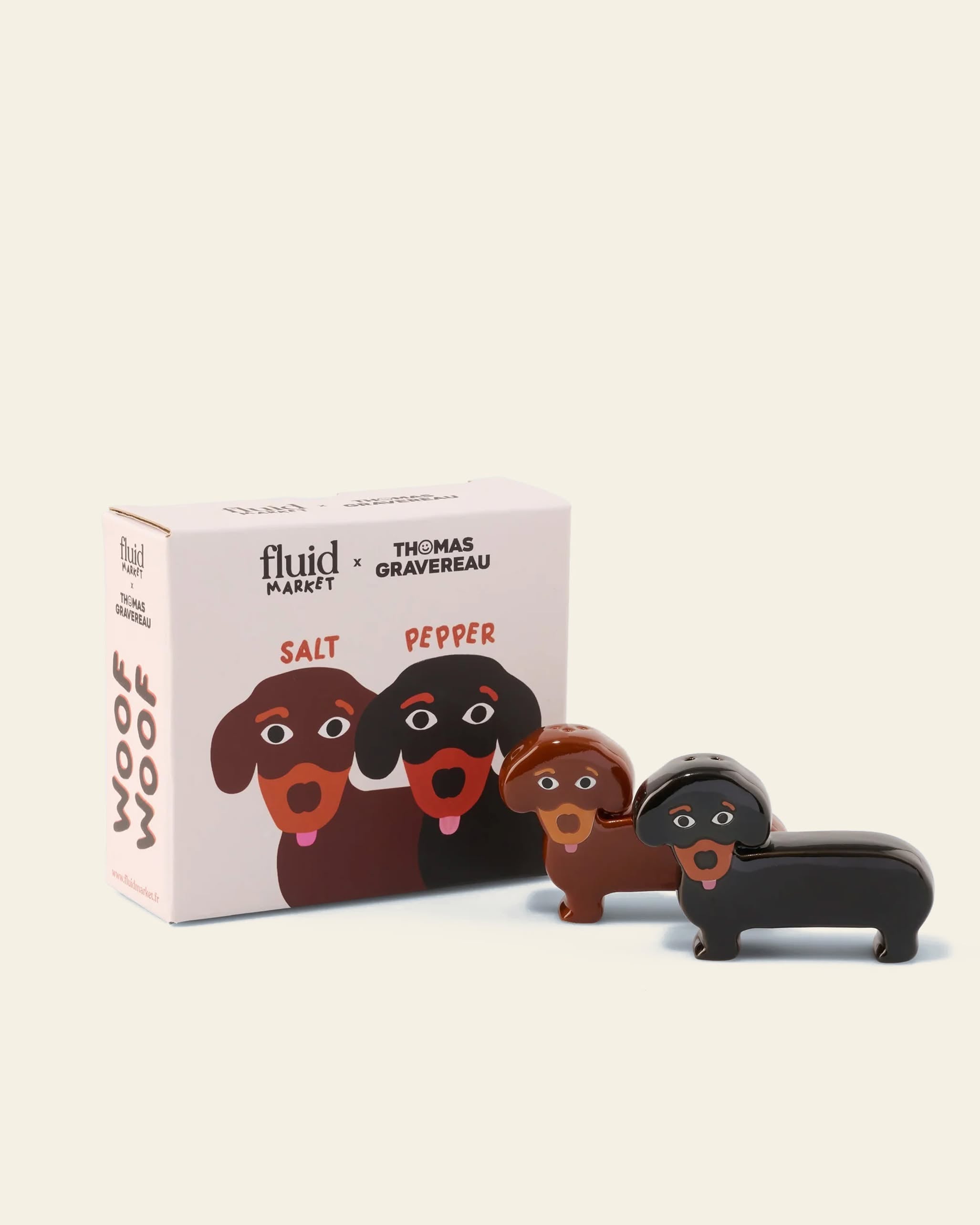 Fluid Market Dachshund Salt and Pepper Set - Stacked Store