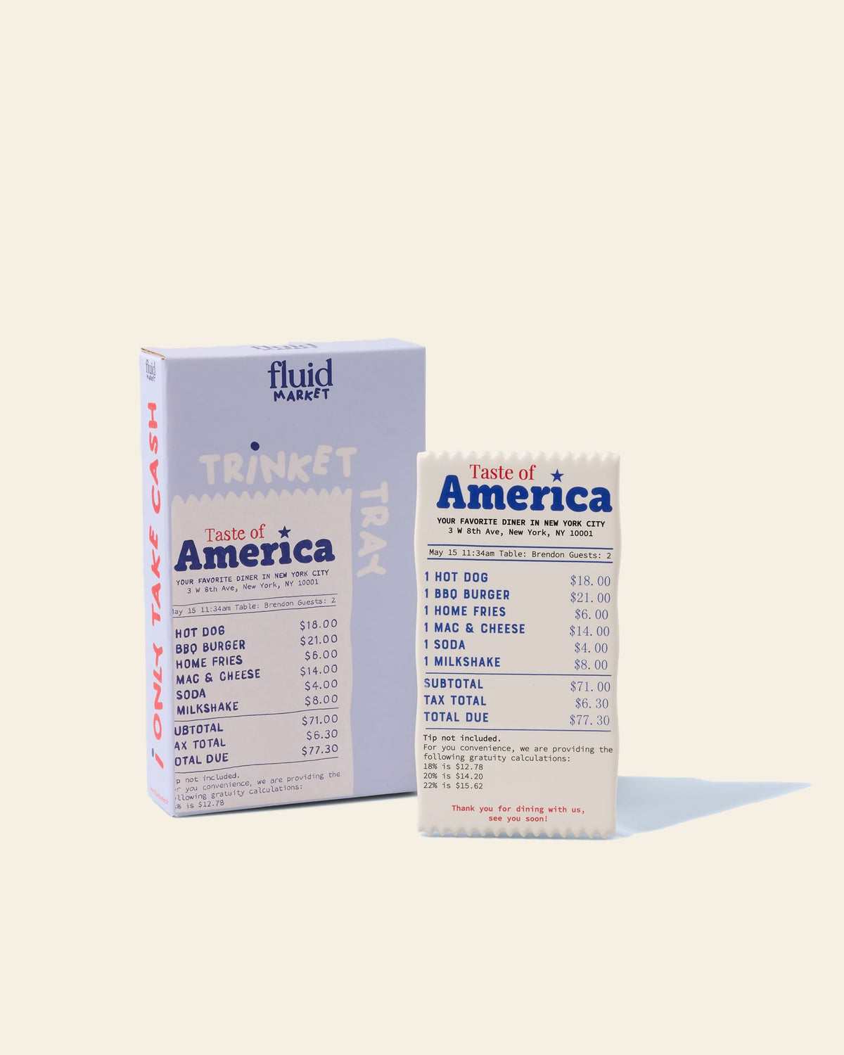 Fluid Market Receipt Trinket Tray