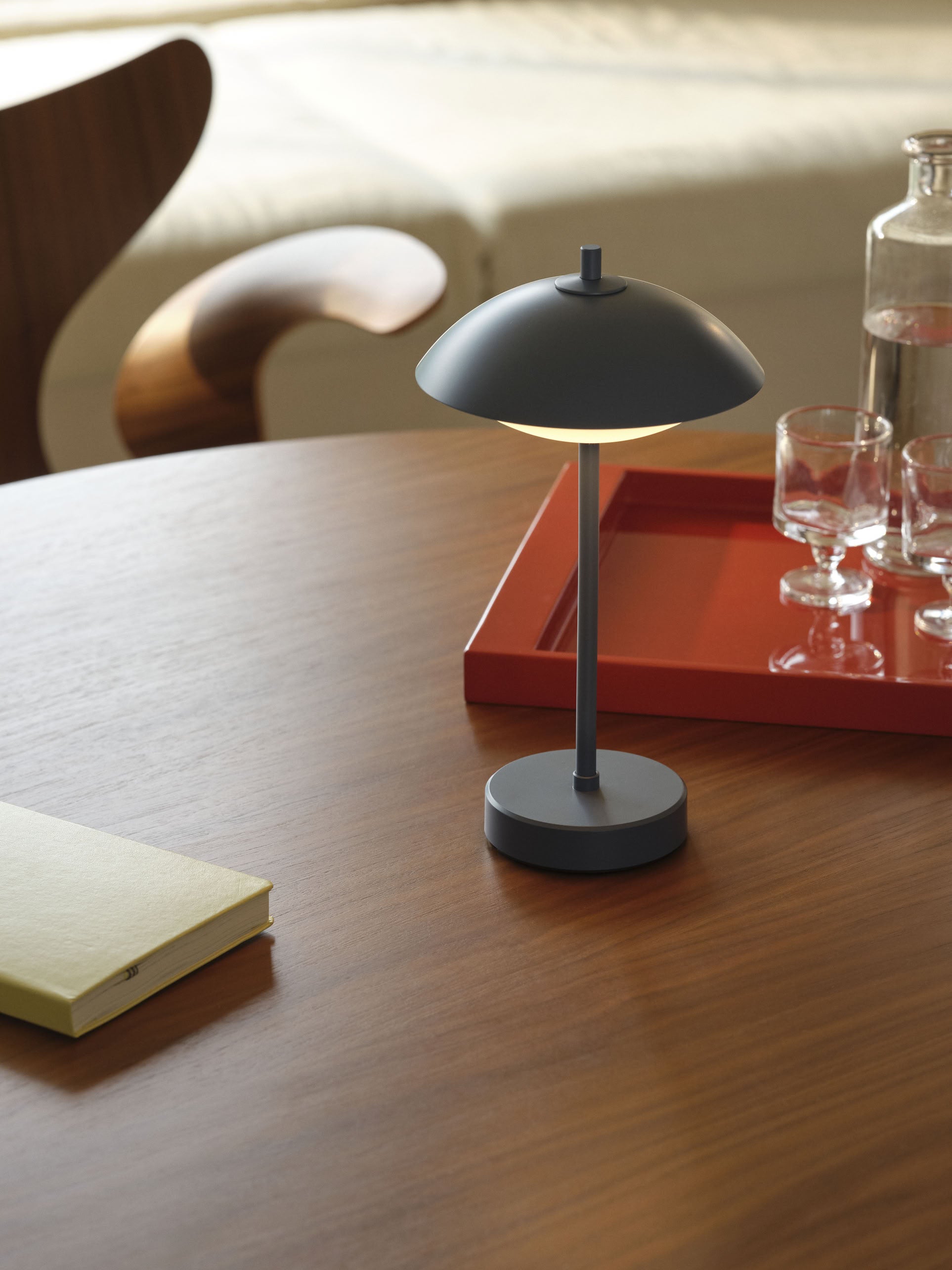 Fritz Hansen Clam Portable Lamp Dusk Blue