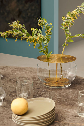 Fritz Hansen Ikebana Vase Large Brass Plated