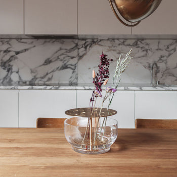 Fritz Hansen Ikebana Vase Large Brushed Stainless Steel