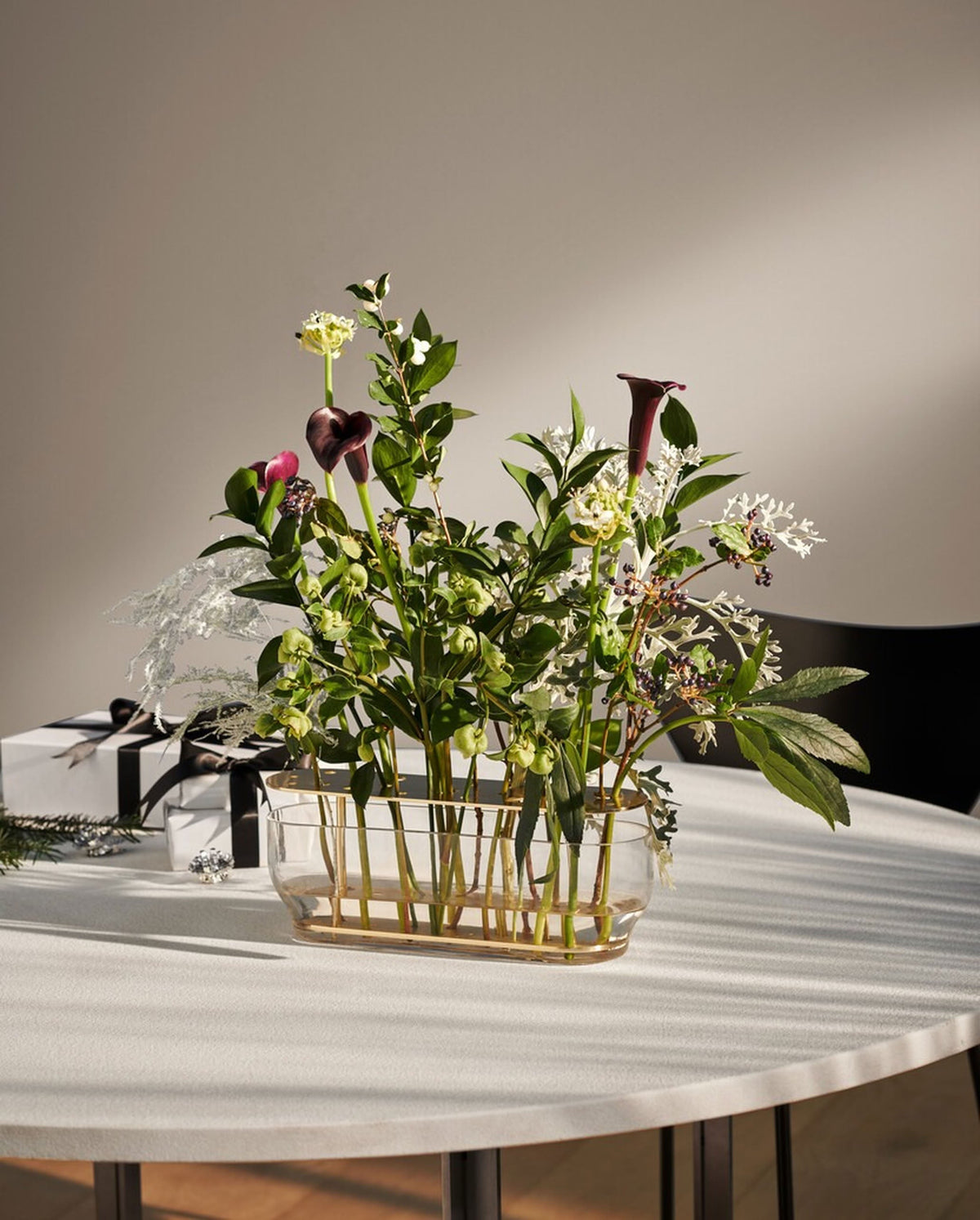 Fritz Hansen Ikebana Vase Long Brass Plated