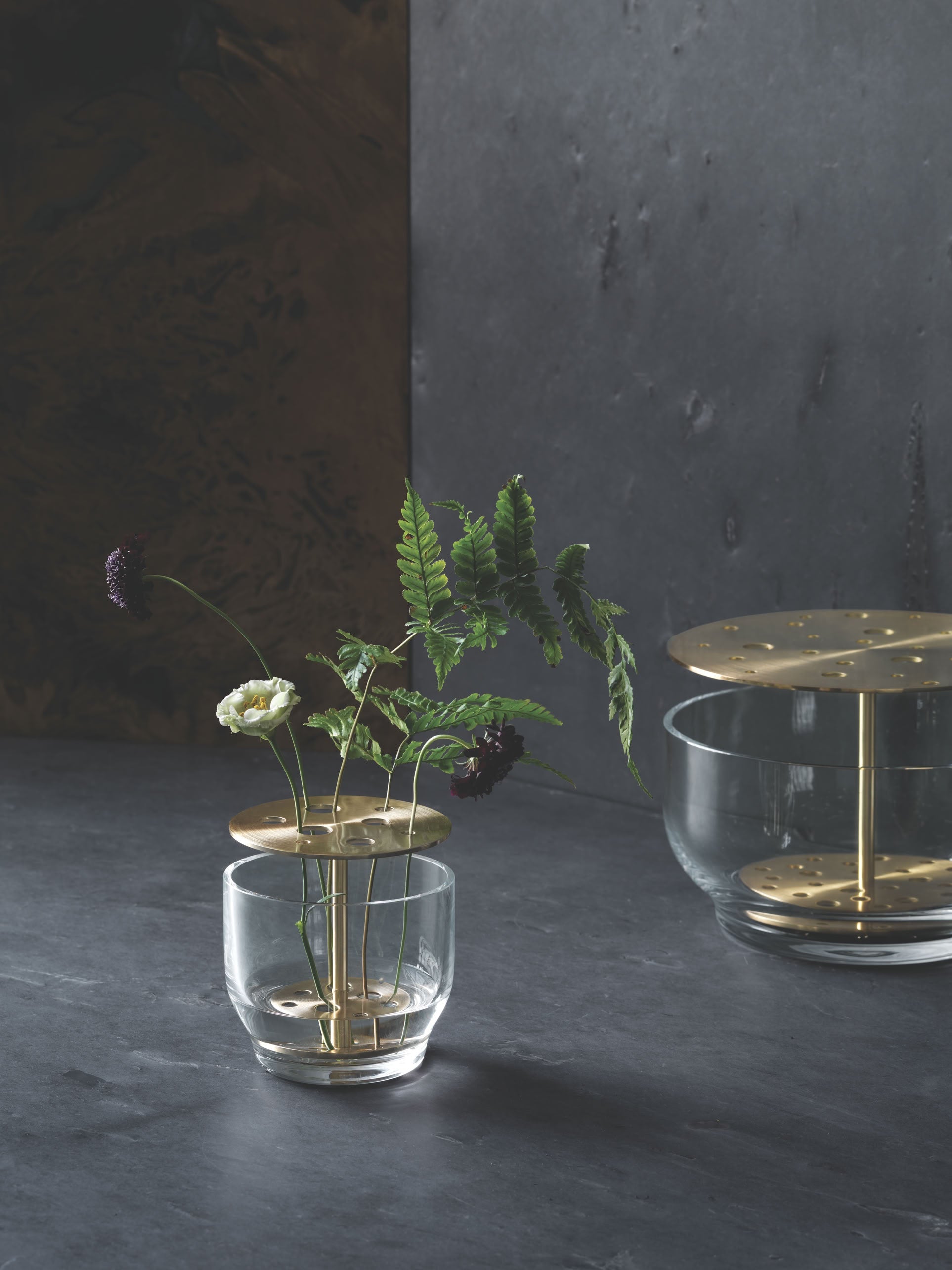 Fritz Hansen Ikebana Vase Small Brass Plated