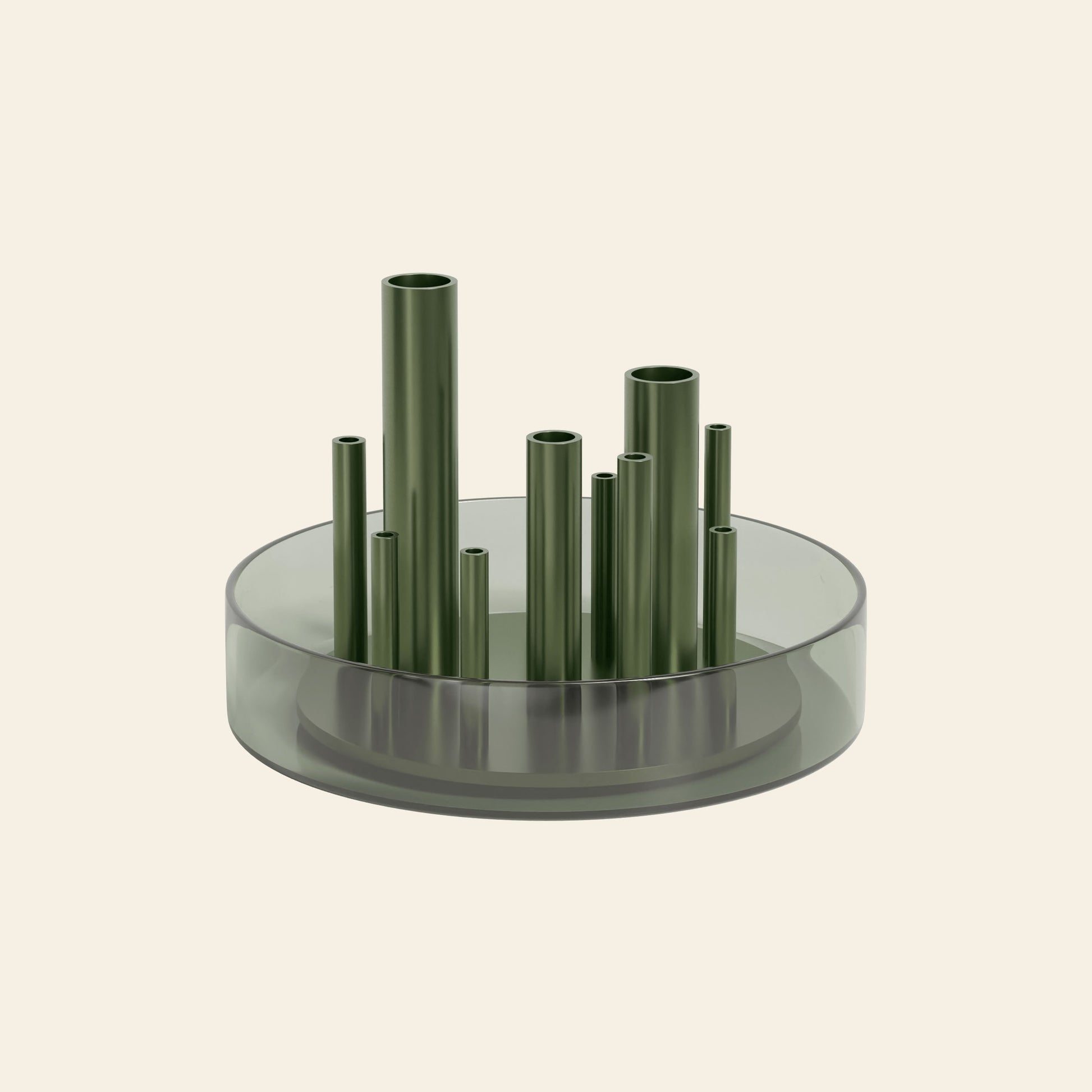 Fritz Hansen Ikeru Low Vase Forest Green