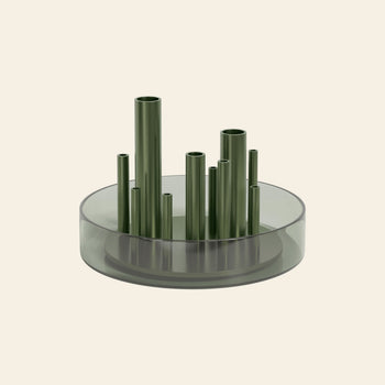Fritz Hansen Ikeru Low Vase Forest Green