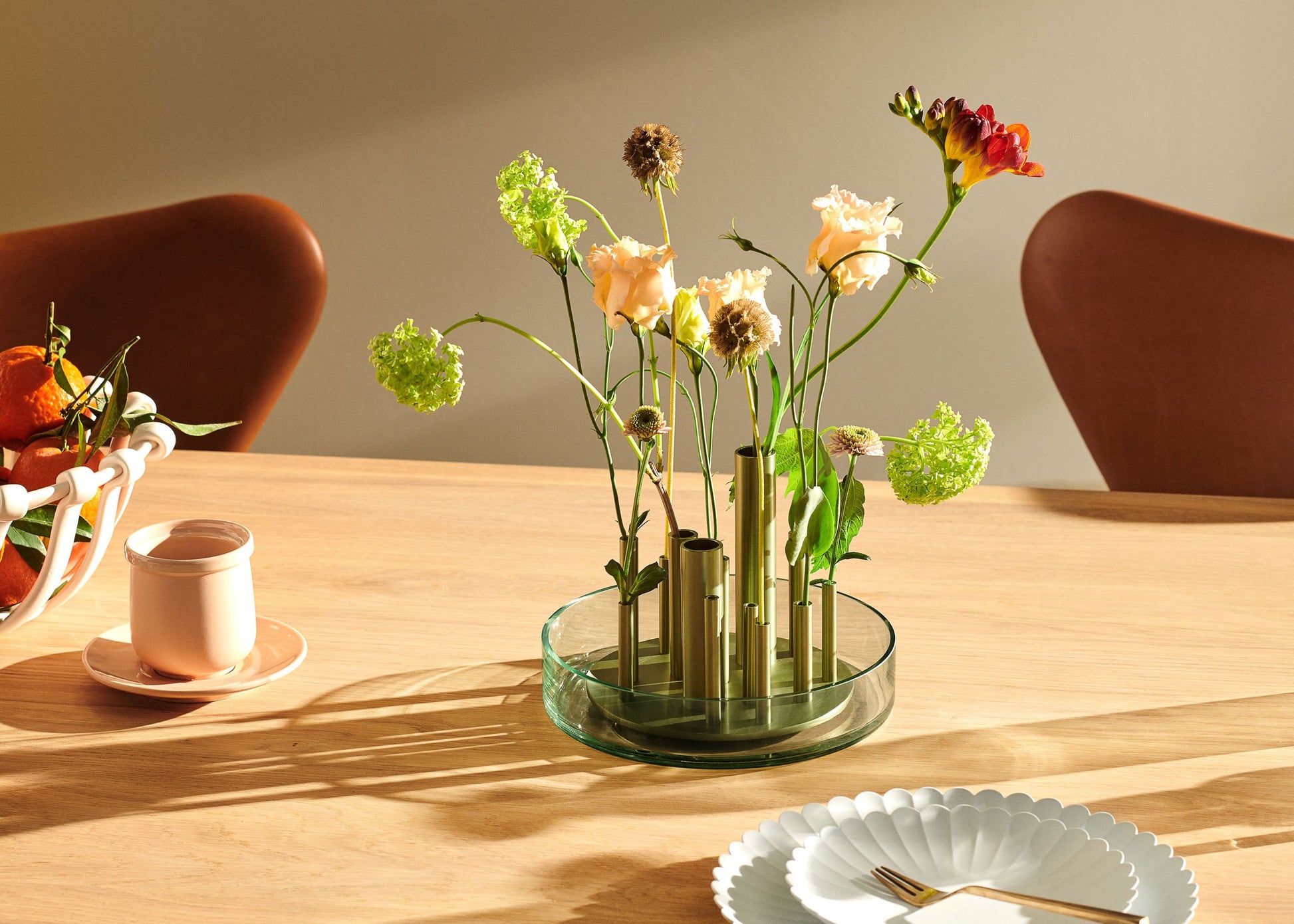 Fritz Hansen Ikeru Low Vase Forest Green