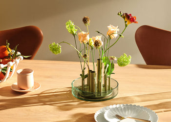 Fritz Hansen Ikeru Low Vase Forest Green