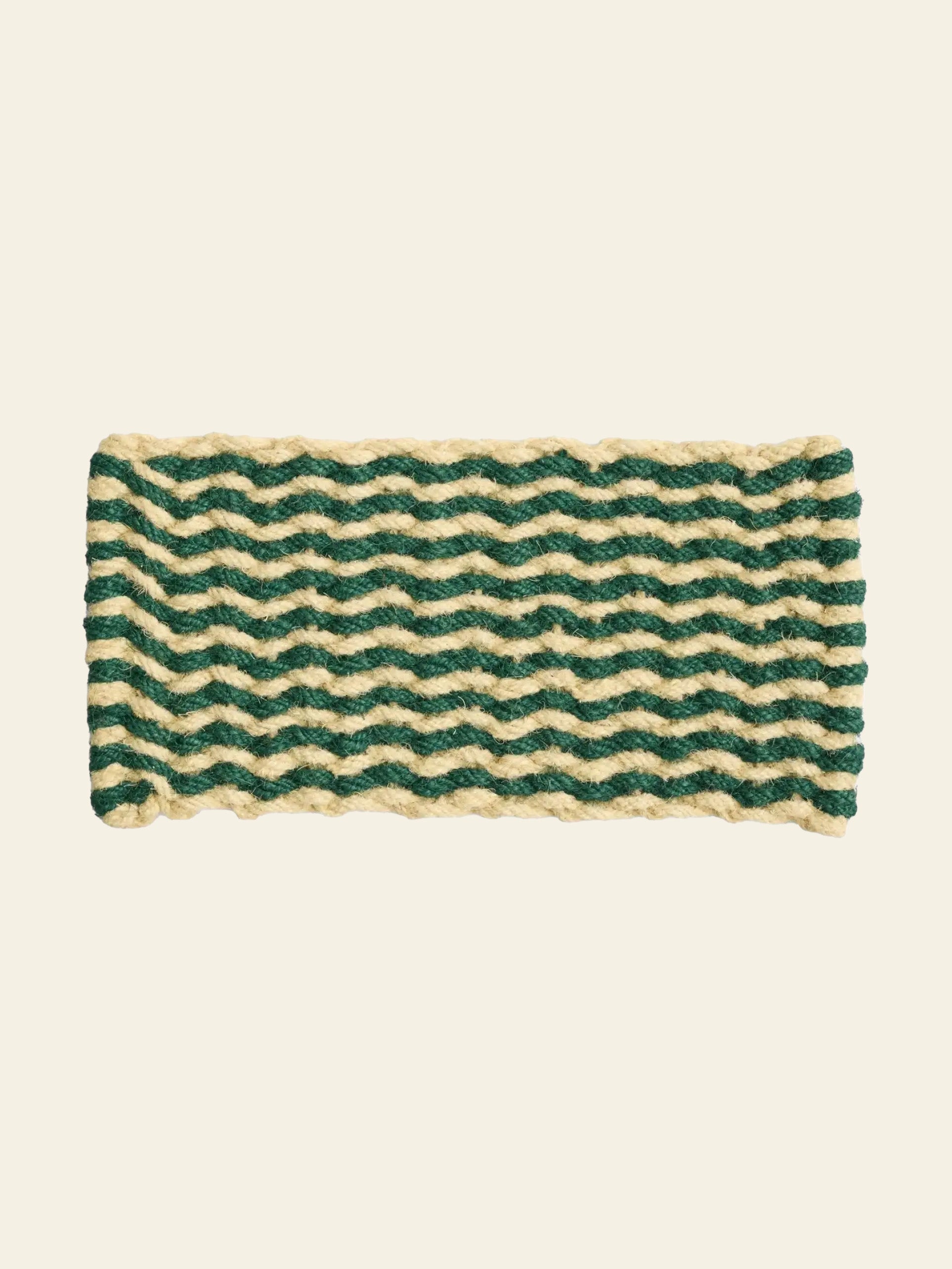 HAY Coco Door Mat Stripe Wave Dark Green/White