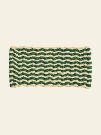 HAY Coco Door Mat Stripe Wave Dark Green/White