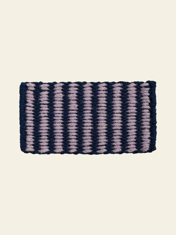HAY Coco Door Mat Stripe Wide Lavender/Navy