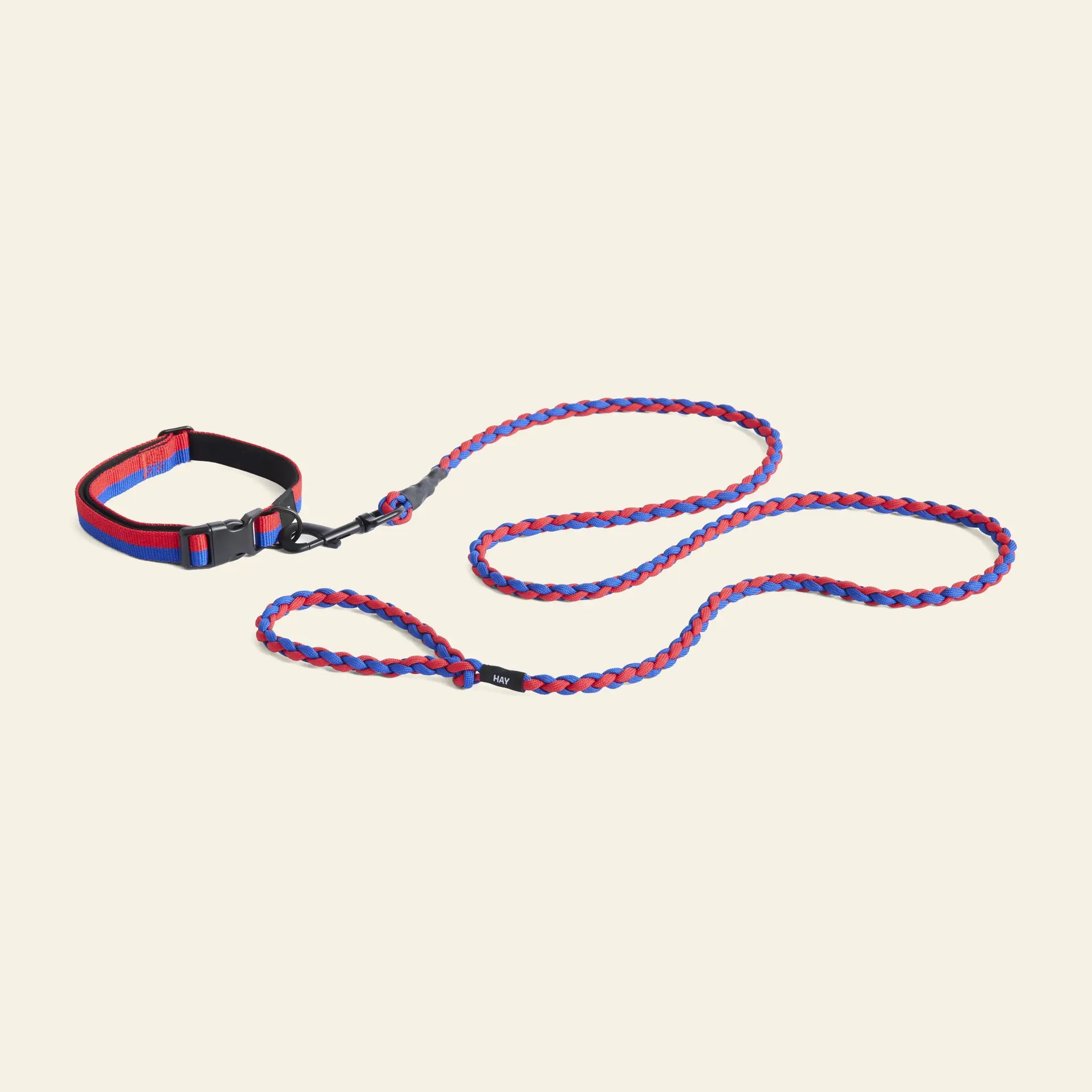 Hay Dogs Leash Braided Red Blue