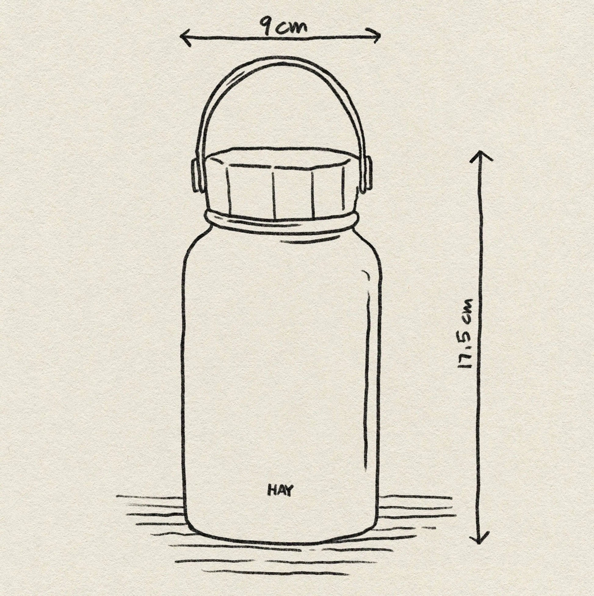 Hay Mono Thermal Bottle Sky Blue