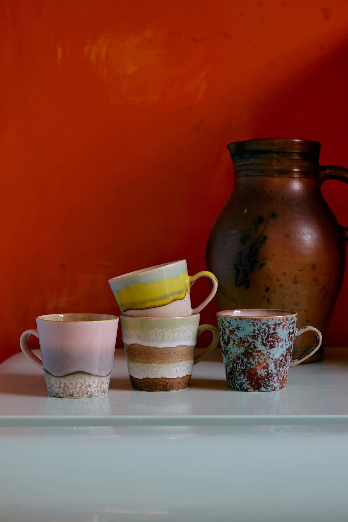 HKLIVING 70s Ceramics: Americano Mugs, Set of 4